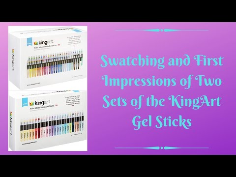 Swatching and First Impressions of Two Sets (72 Total) of KingArt Gel  Sticks 
