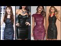 most beautiful and stylish leather latex collection of bodycon dress/how to style bodycon dress