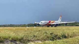 Surinam Airways A340-300 Landing in Suriname | Johan Adolf Pengel Int'l Airport