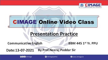 Communicative English Presentation Practice BBM 445 1st Year  by Neeraj Poddar Sir