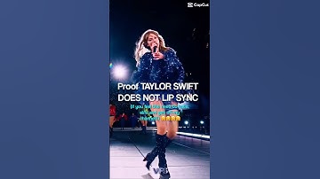 PROOF OUR GIRL DOES NOT LIP SYNC!! || #taylorswift #lipsync #taylor #taylornation