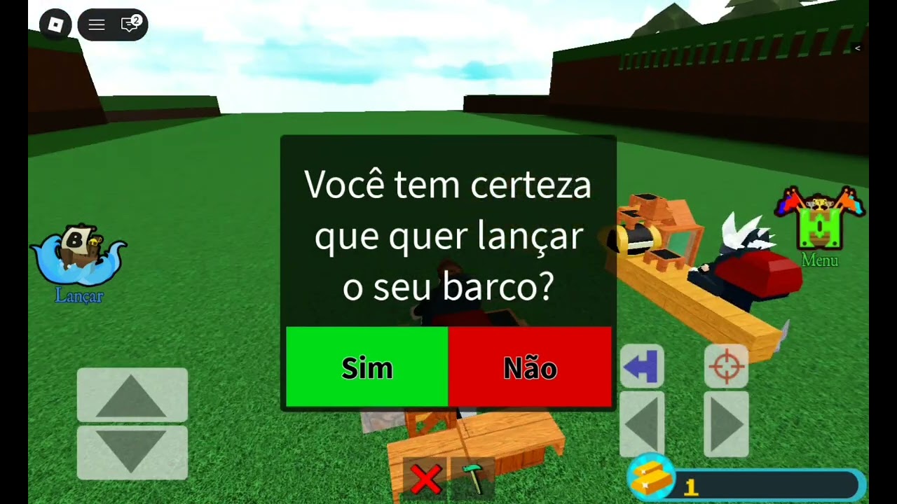 Fizemos o desafio dos 1bloco até 100 blocos no construa um barco 