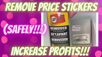 RESELLERS! How to remove price stickers without damage to increase profit potential!