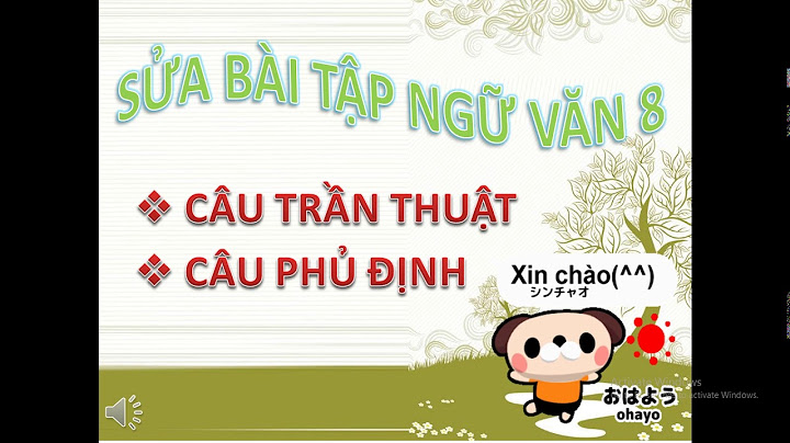 Bài tập về câu phủ định ngữ văn 8