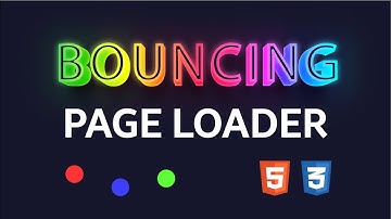 Bouncing Loader | HTML CSS #preloader #css