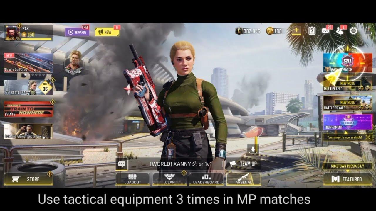 Use tactical equipment 3 times in MP matches. mission codm call of duty