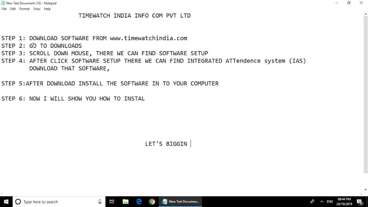 How to download time attendence software for IAS
