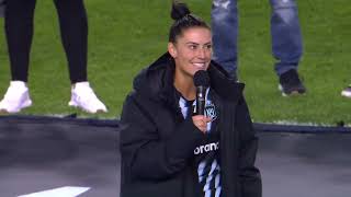 Ali Krieger Speech at her final regular season NWSL game