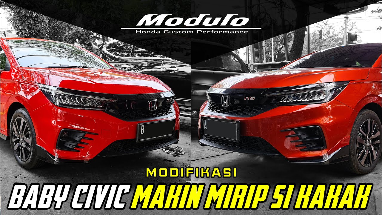 HONDA CITY Hatchback RS 2021 Pasang Bodykit Modulo Baby CIVIC 😍