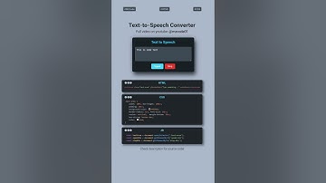 How to Convert Text to Speech with JavaScript  #javascript #coding #shorts