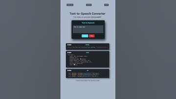 How to Convert Text to Speech with JavaScript  #javascript #coding #shorts