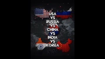 Top 5 Strongest Countries Battle (ib: @memoryballedits) || US vs Russia vs China vs India vs Korea