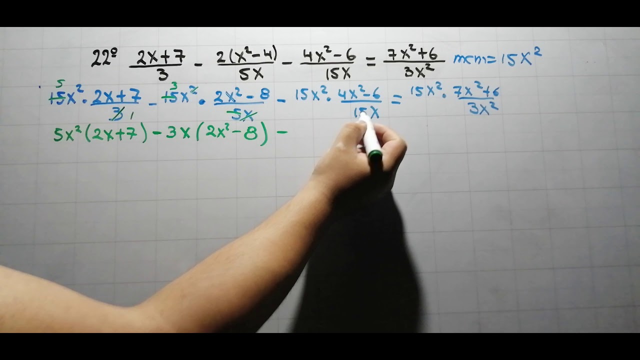 EJERCICIO #22 ALGEBRA... Resolución de ecuaciones fraccionarias con