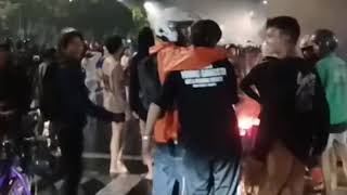 Bentrok Driver Ojol Vs Brimob