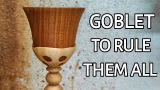 Slytherin or Gryffindor magic goblet / 4Ways woodturning project