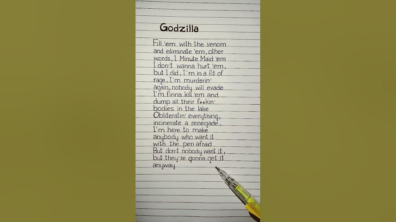 godzilla lyrics fast part | Eminem | #eminem #godzilla #lyrics