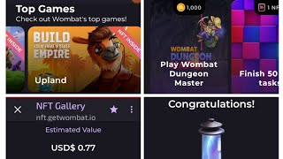 #WOMBAT #APP Get free $10 #crypto and #NFTs | No Investment, No Gaming #p2e #matic #btc #apple #2023 screenshot 2