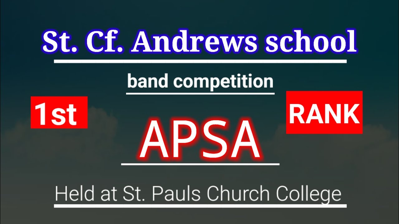 St. Cf. Andrews School School Band APSA Held at St. Paul's Church