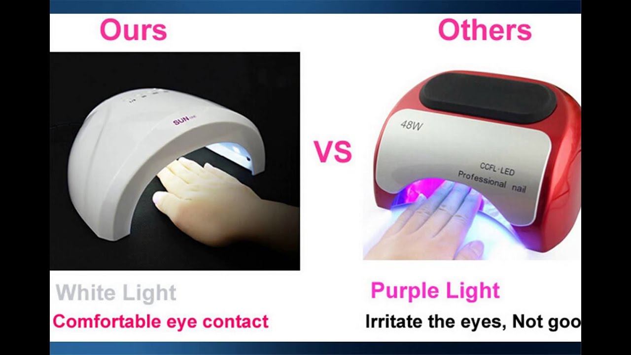 48W While Light LED Nail Lamp Curing ALL UV Gels +LED Gels+Builder
