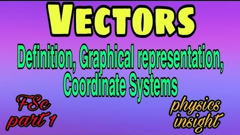 Vectors,  symbolic and graphical representation, co-ordinate systems| Urdu/Hindi |physics insight