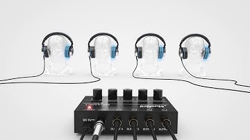 Moukey Headphone Amplifier 4 Channels Metal Stereo Audio Amplifier