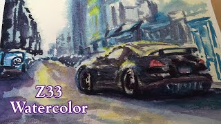 水彩絵画 Chasing the Light | Watercolor Speedpaint - YouTube