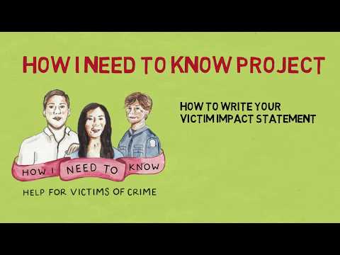 How I Need to Know: How to Write Your Victim Impact Statement