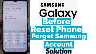 Galaxy A30s Forget Samsung Account Reset Problem | A90 5G  A10s M10s M30s A20s A70s Remove Account