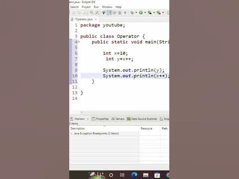 Increment and decrement operator in java - YouTube