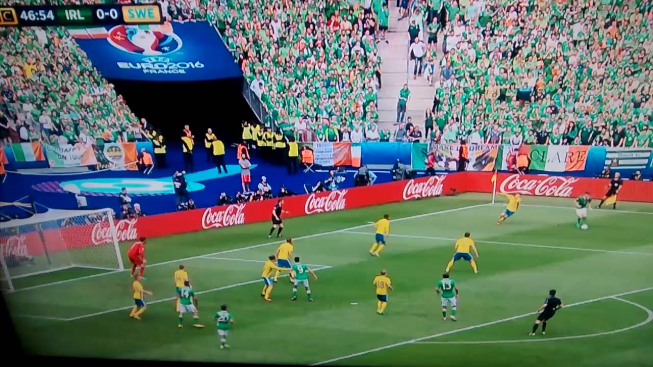 Ireland 1 sweden 0 euro 2016- hoolahan brilliant goal