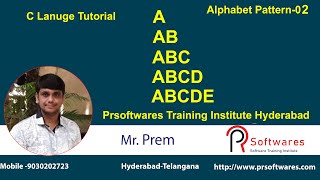 alphabet pattern -2 in c programming | Pattern in c language