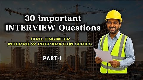 Important Civil Engineering Interview questions | Must Know Fresher Engineers | part-1 🎯