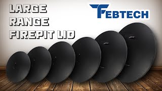 FEBTECH - Fire Pit Cover Round - Fire Pit Snuffer Lid 22 inch Diameter,