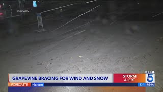Grapevine hit with wind, snow & poor visibility