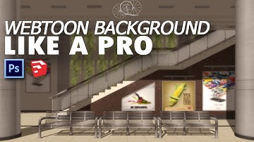 How to Make Webtoon Background Art Like a Pro! [Sketchup 3D & Photoshop] EASY Tutorial