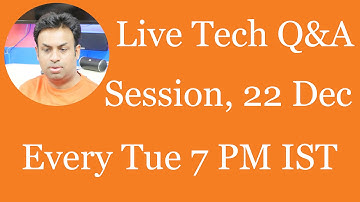 #110 Live Tech Q&A Session with Geekyranjit - 22 Dec 2015