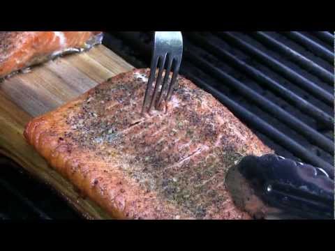 Plank Grilled Salmon - Barbecued Salmon Recipe