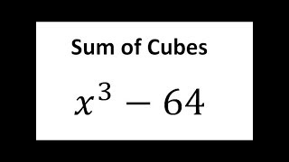 Difference of Cubes Ex. 1