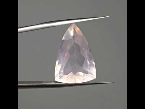 Розовый кварц - ювелирная вставка 8,9 ct для женского украшения, видео 1