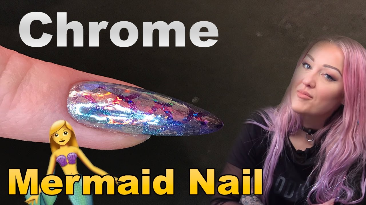 Mermaid Chrome Nail Design Ideas - wide 3