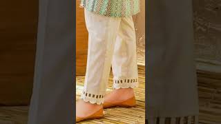 trouser designing with laces in Pakistan beautiful designing #shorts