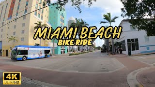 Miami South Beach - Bike Ride - 4K