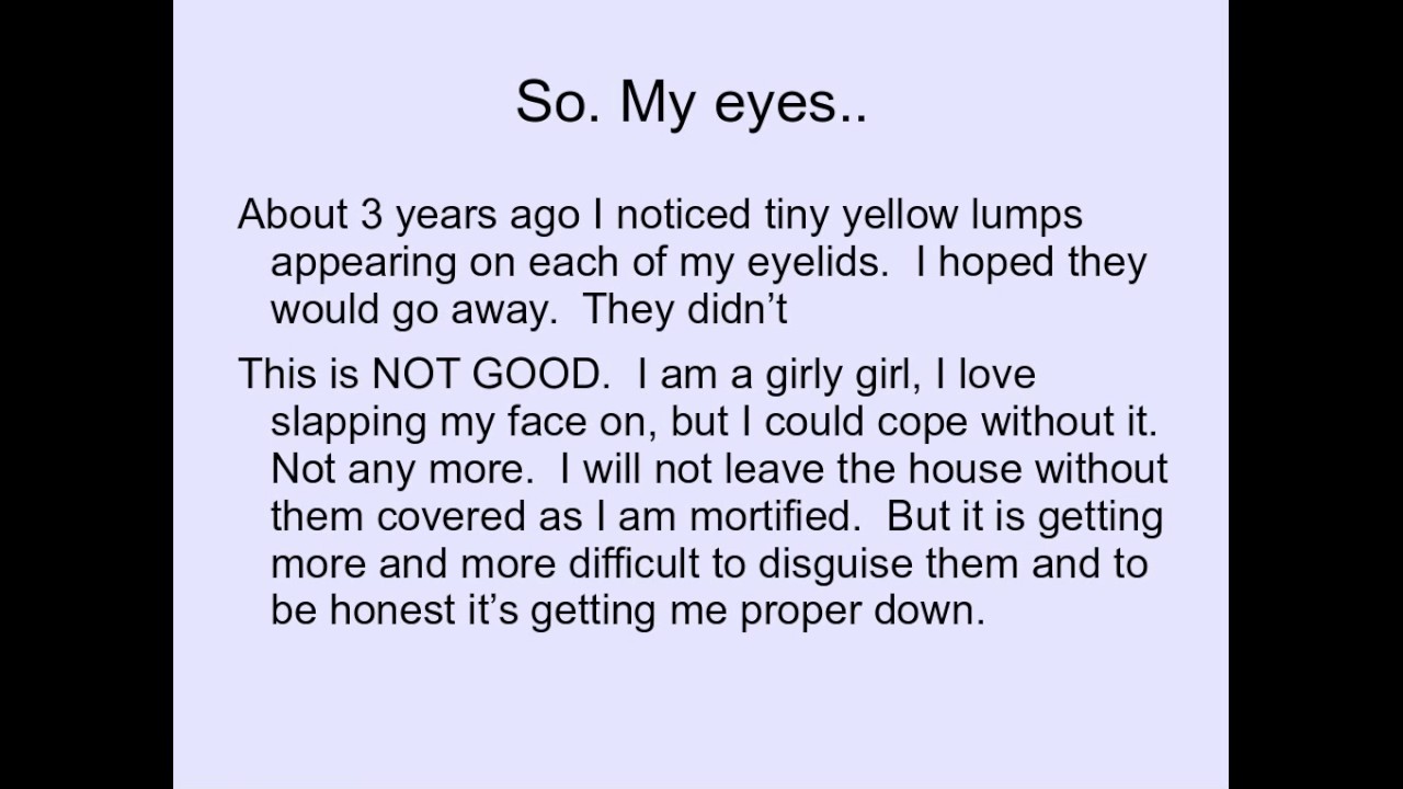 Xanthelasma - Removing it with home remedies - Week One