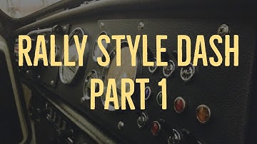 Classic Mini DIY - Custom Rally Dash Part 1