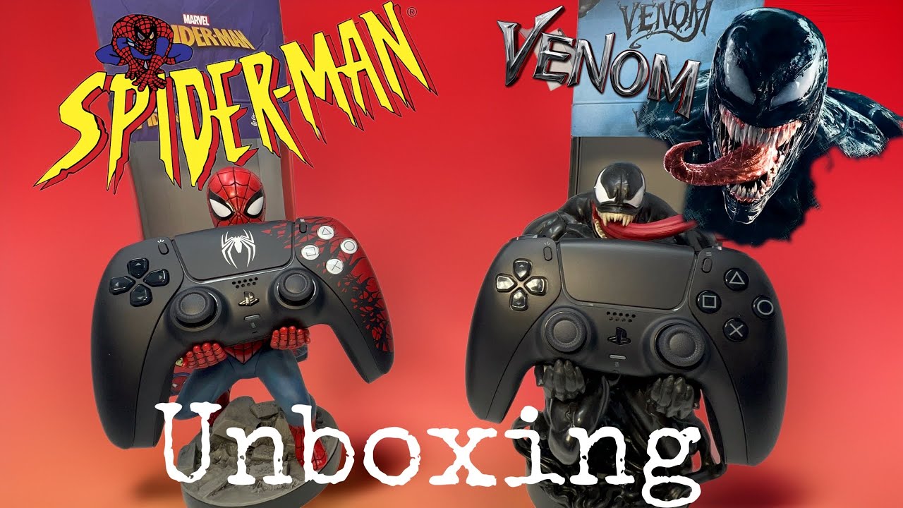 Marvel: Venom & Spider-Man.  Original Mobile Phone & Gaming Controller Holder. ( Unboxing)