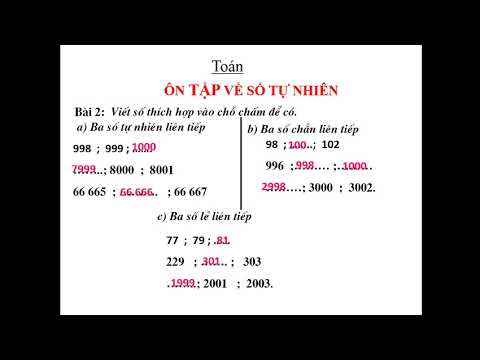 Khối 5-toán tuần 28 ôn tập số tự nhiên