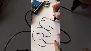 🤔 How to make BUBBLE Letters⁉️#NhuanDaoCalligraphy #shorts #HandLettering #BubbleLetters