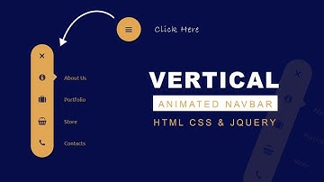 Vertical Animated Navbar Using HTML CSS & JQUERY
