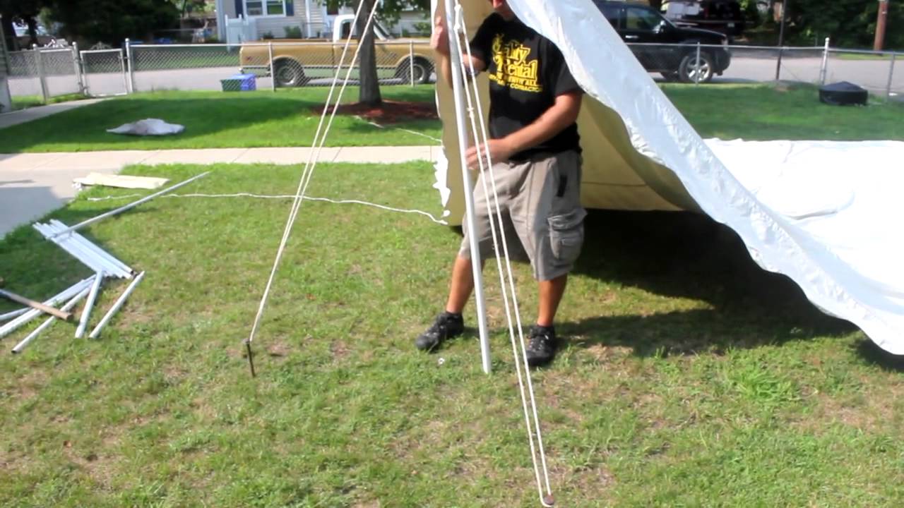 Customer Pole Tent Setup - Youtube