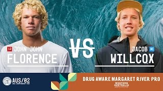 John John Florence vs. Jacob Willcox - Round Three, Heat 6 - Drug Aware Margaret River Pro 2017